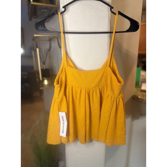 URBAN OUTFITTERS Women's Marigold Cutout Babydoll TANK Large NEW - Picture 6 of 7